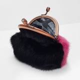 Portamonete Circle - fucsia nero