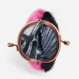 Portamonete Circle - fucsia nero