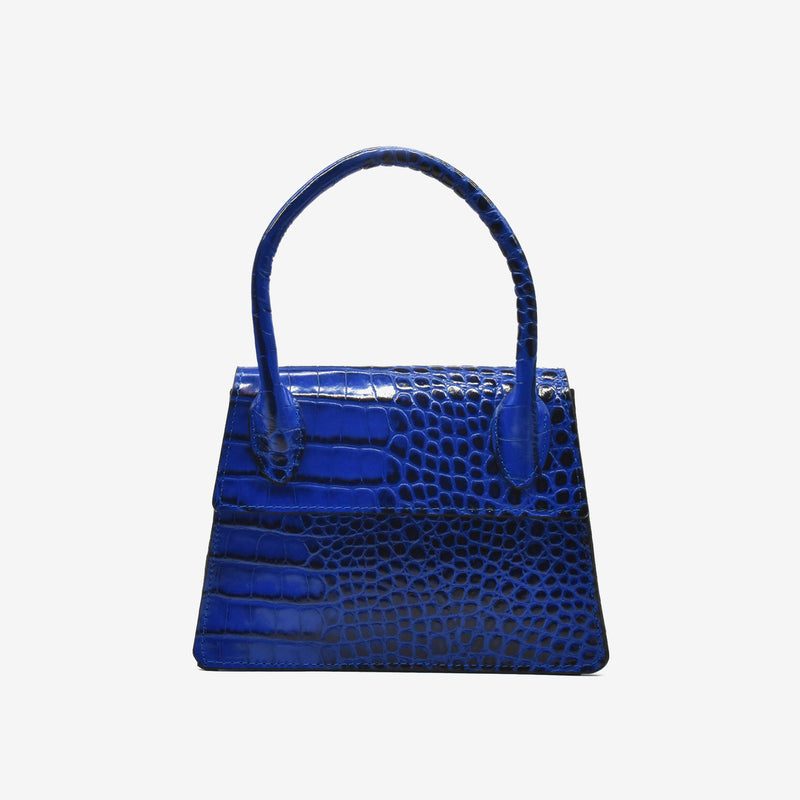 Amber leather bag - blue