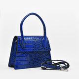 Amber leather bag - blue