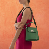 Borsa annalisa in pelle - verde