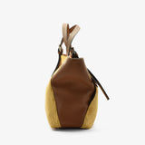 Big pape bag in raffia straw - camel