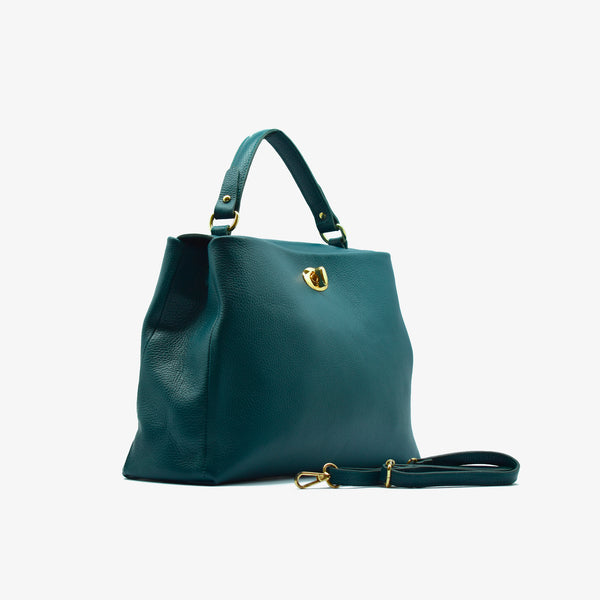 Classic leather bag - teal