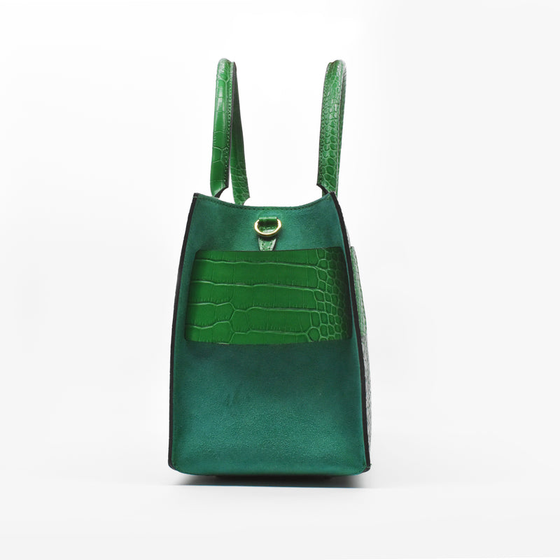 Leather belt bag - green