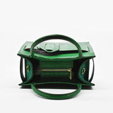 Leather belt bag - green