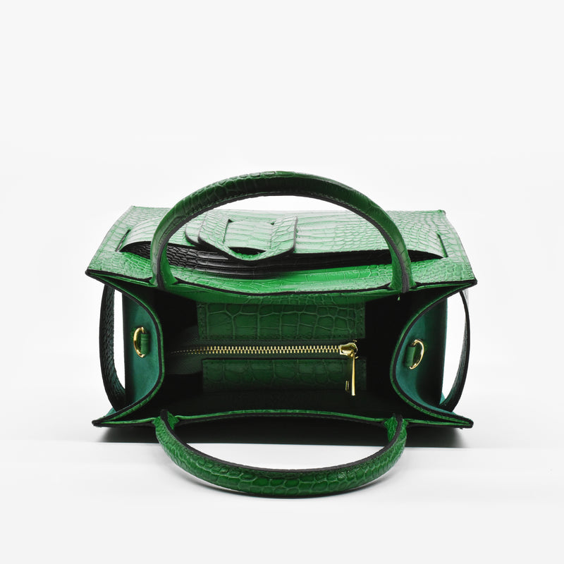 Leather belt bag - green