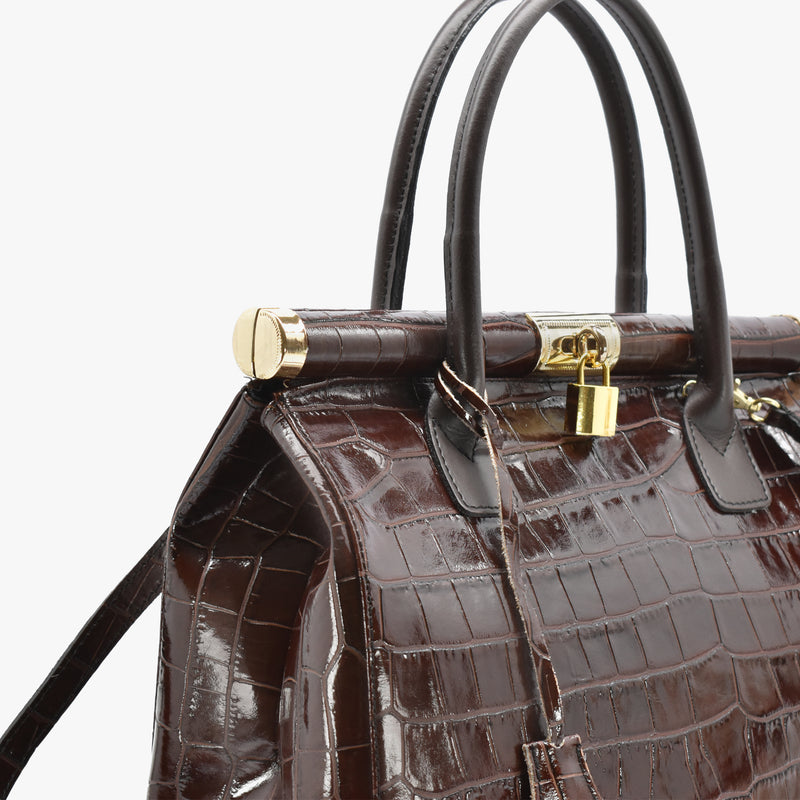 Imperial leather bag - dark brown