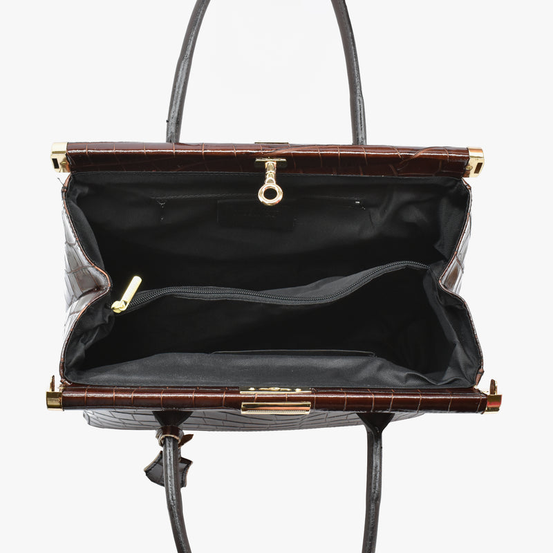 Imperial leather bag - dark brown