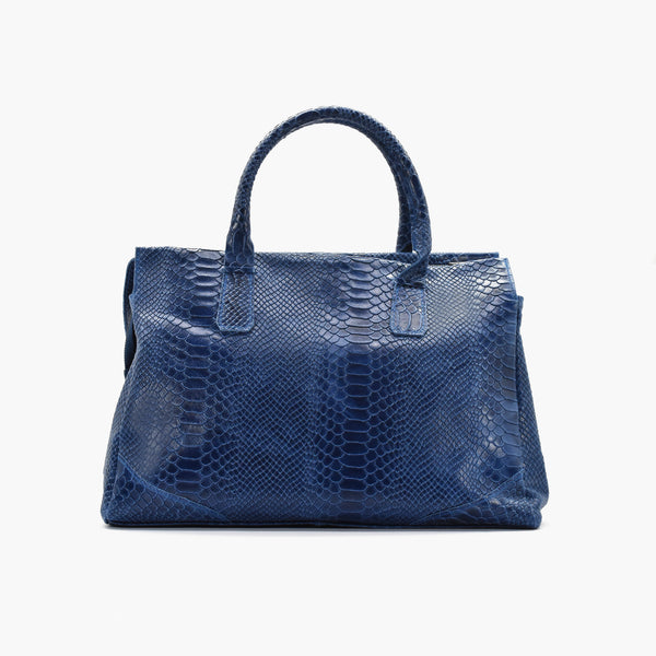 Borsa morbida in pelle - blu