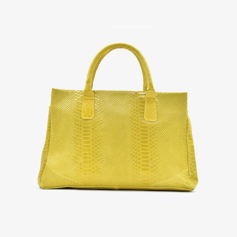 Borsa morbida in pelle - giallo