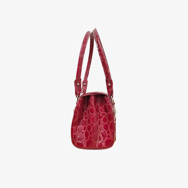 Mini Gala leather bag - red