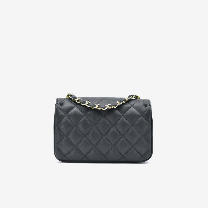 Borsa mini Marta in pelle - nero