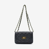 Borsa mini Marta in pelle - nero