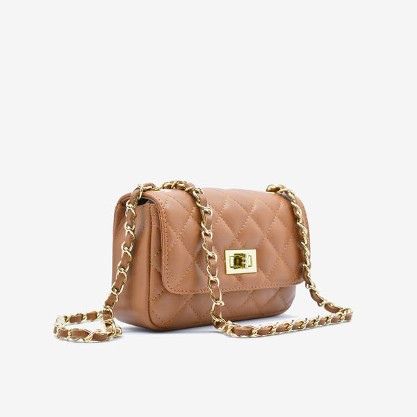 Mini Marta bag in leather - camel