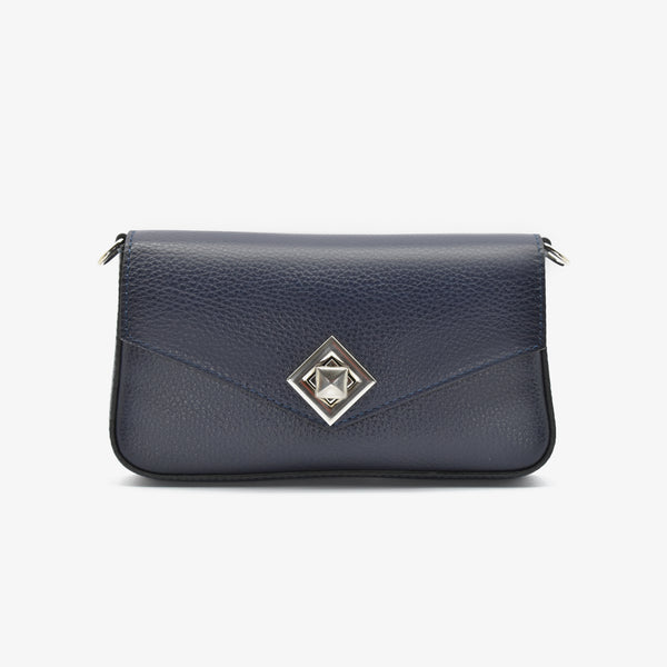 Mini bag in leather - midnight blue