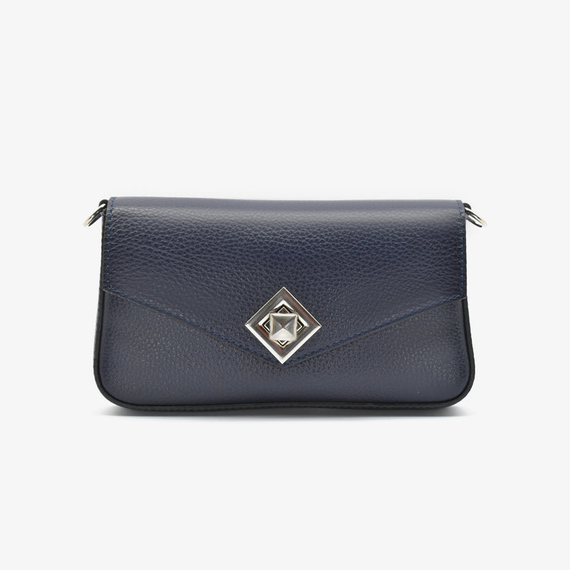 Mini bag in pelle - blu notte