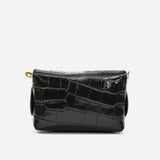 Mini bag in leather - black