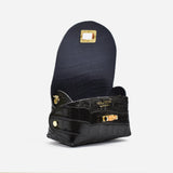 Mini bag in pelle - nero