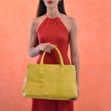 Borsa morbida in pelle - giallo