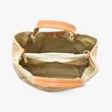 Pape bag in raffia straw - camel