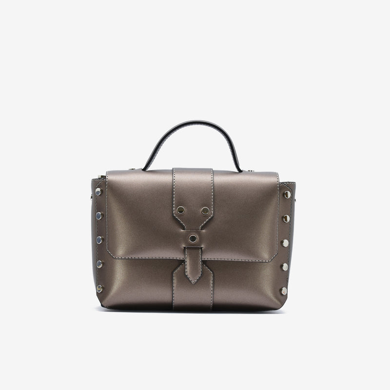 Borsa Rita in pelle - bronzo