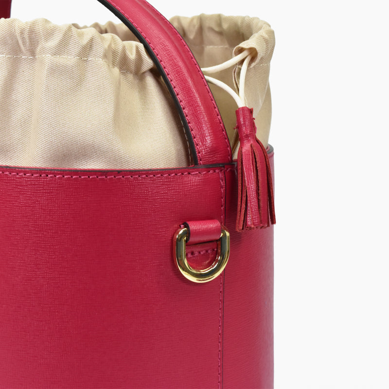 Große Beuteltasche aus Leder - lila