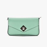 Mini bag in leather - green water