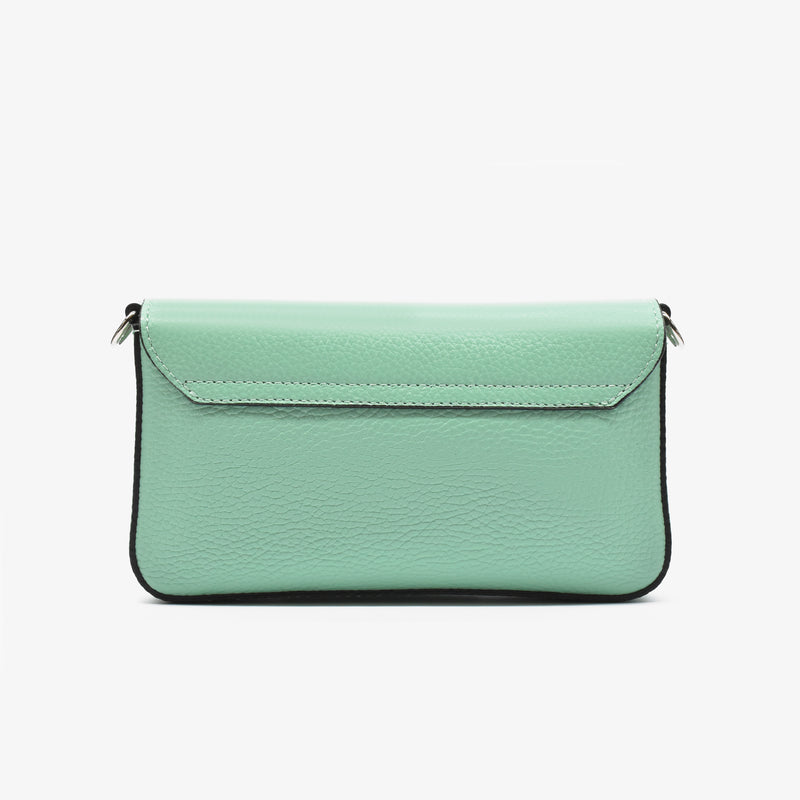 Mini bag in leather - green water