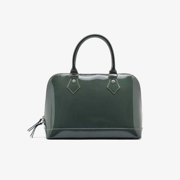 Patent leather bag - green