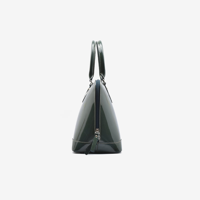 Patent leather bag - green