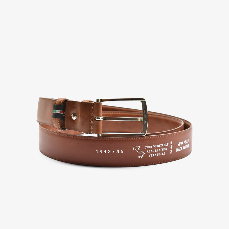 Leather belt - brown