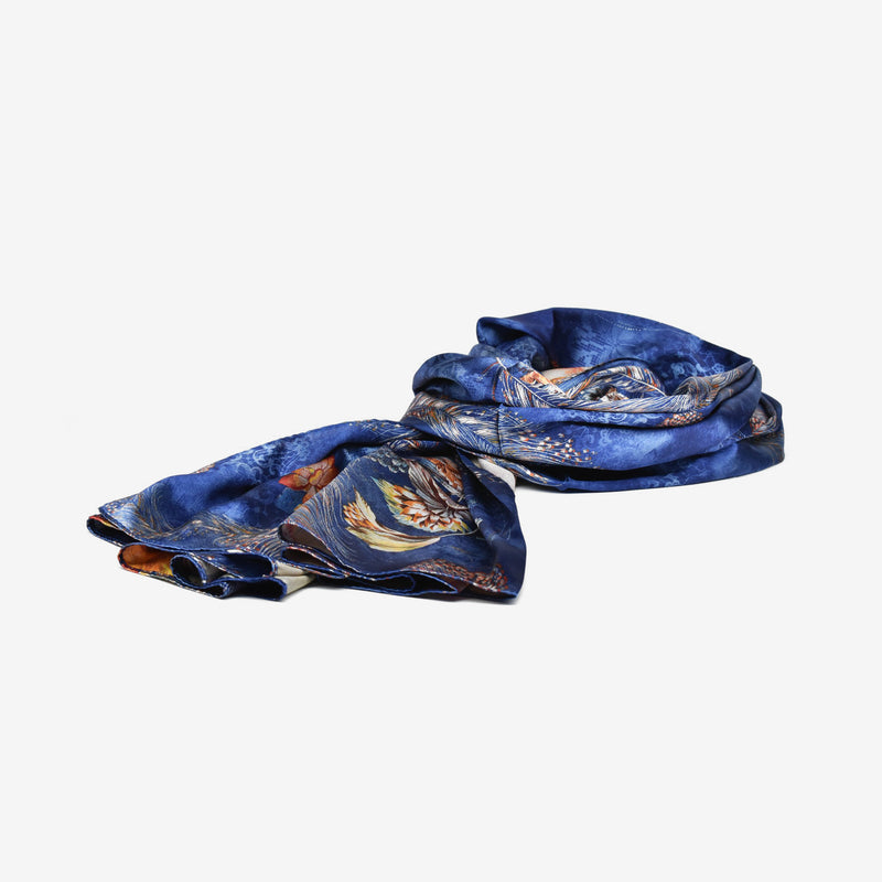 Foulard blu Notte in seta