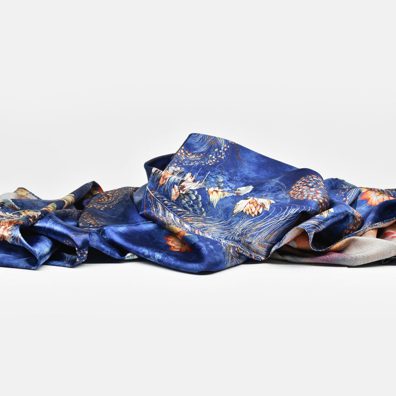 Foulard blu Notte in seta