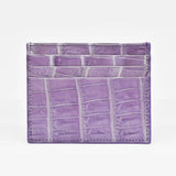 Crocodile card holder - lilac