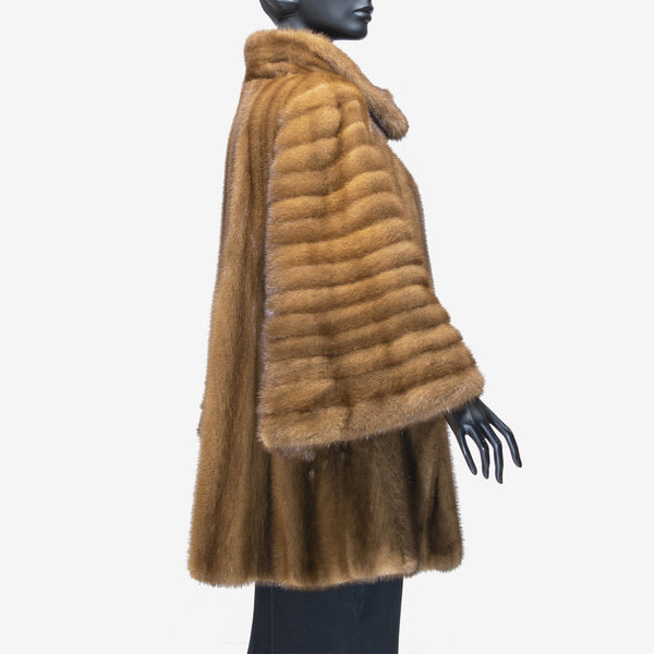 Mink cape coat