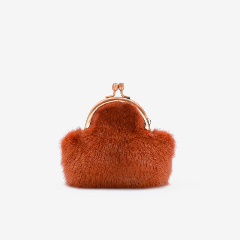 Circle purse in mink - lobster