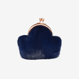 Circle purse in mink - blue