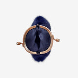 Circle purse in mink - blue