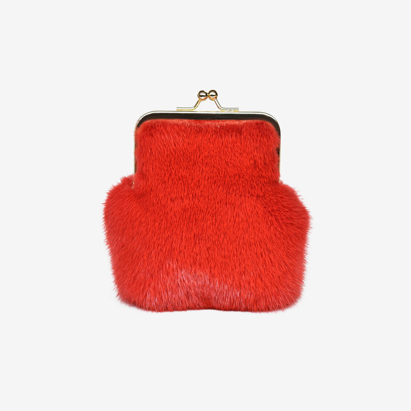 Cubic coin purse - red