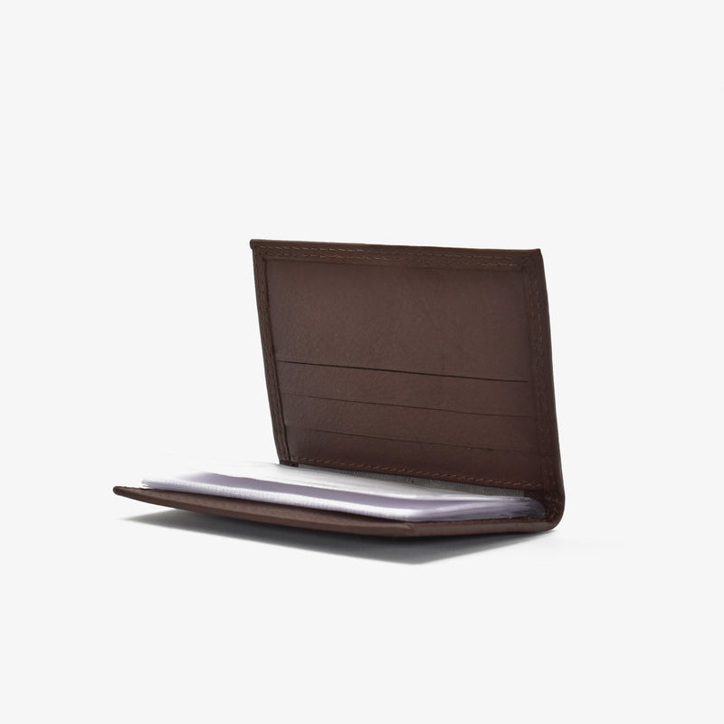 Leather bi-fold card holder