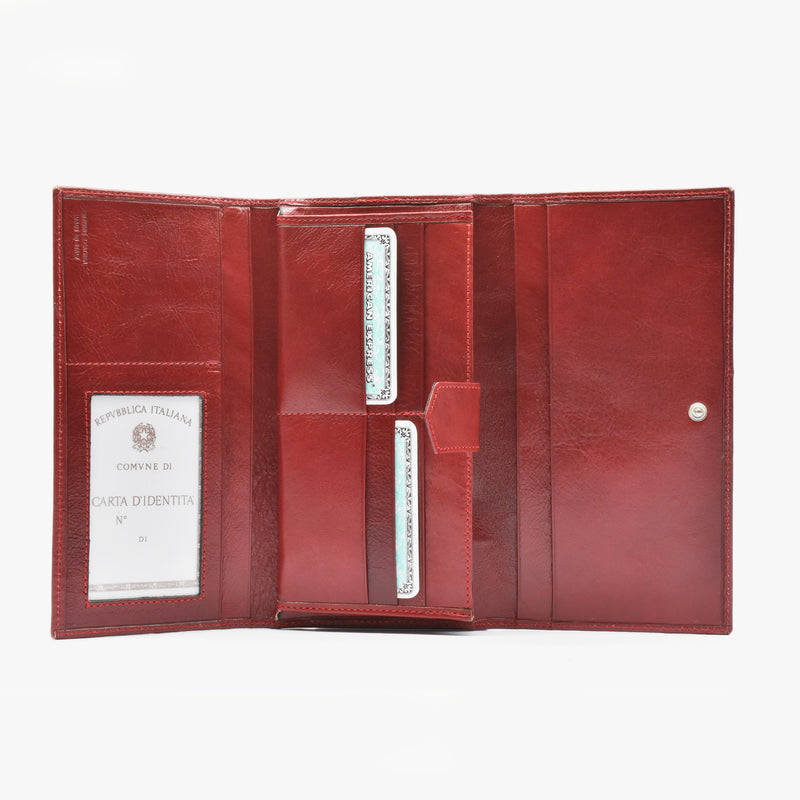 Elegant leather wallet - red