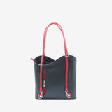 Waves leather bag - black