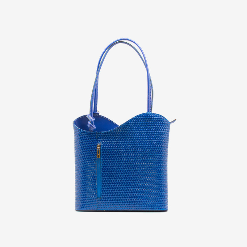 Waves leather bag - blue