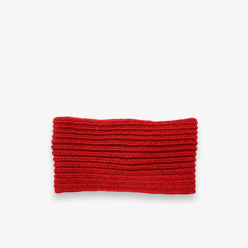 Woolen hair band - red