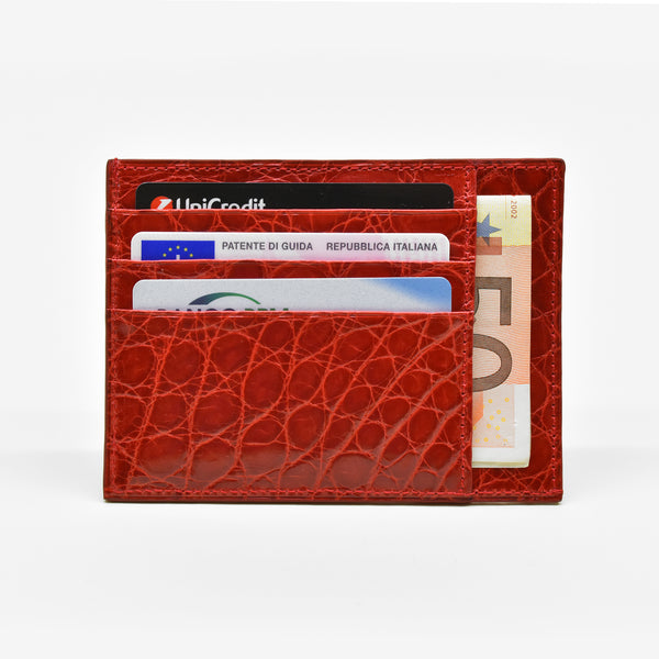 Red leather document holder