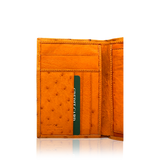 Orange leather wallet